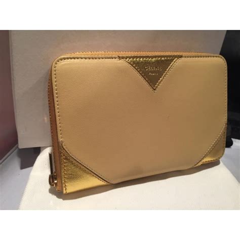 celine gold wallet|celine wallet online.